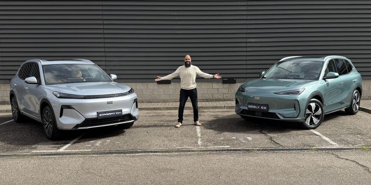 Geely E5 y Geely Starray EM-i Karam