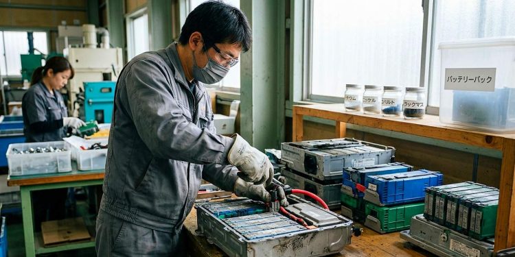 El reciclaje de baterías en los coches eléctricos marca un punto de inflexión en Japón con cifras que rozan el total aprovechamiento de los materiales clave.