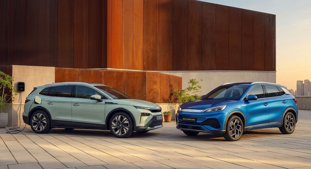 SUV eléctrico BYD Atto 3 EVO frente a Skoda Elroq