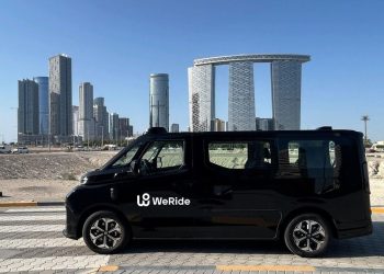 Uno de los taxis de WeRide en Abu Dhabi