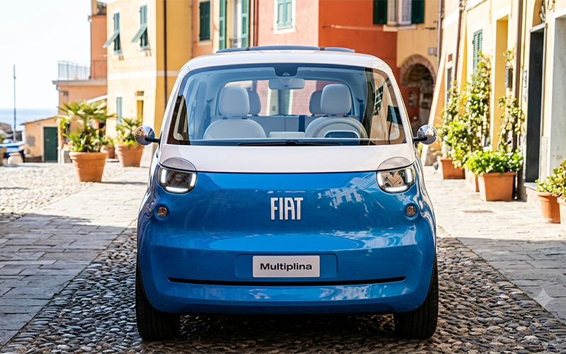 Fiat Multiplina azul de frente