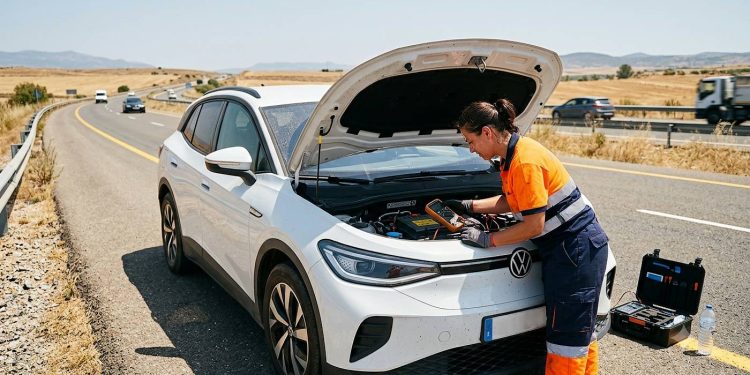 La DGT alerta del calor estival y del riesgo que representa para la batería del coche eléctrico y para los neumáticos, dos de los elementos que más sufren cuando el termómetro alcanza valores muy elevados.