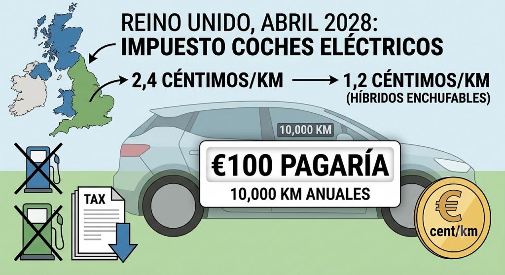 El impuesto para coches eléctricos busca sustituir parte de los ingresos públicos que desaparecen con la reducción del uso de gasolina y diésel.