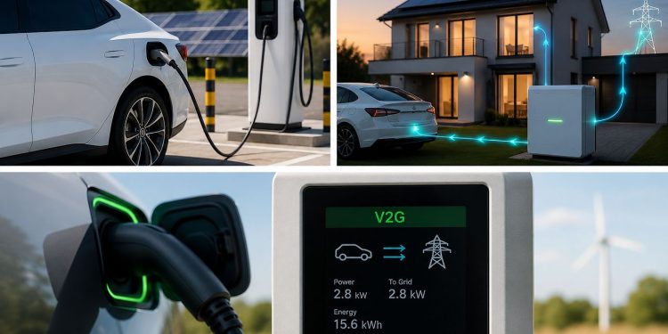 La recarga bidireccional V2G permite que los coches eléctricos devuelvan parte de la energía almacenada a la red eléctrica cuando es necesario.