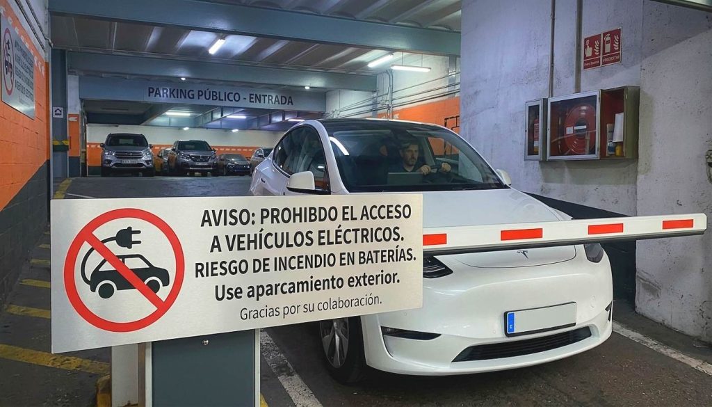 Carrefour restringe el acceso de coches eléctricos a algunos parkings por su peso y las dificultades para actuar ante un posible incendio.