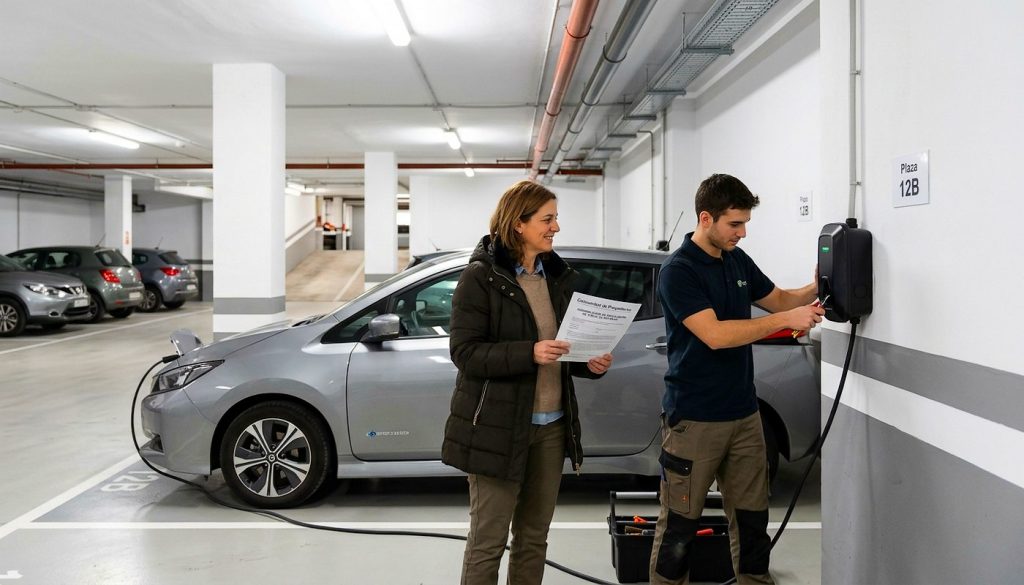 El propietario del cargador eléctrico asume el coste del equipo, la instalación y la electricidad consumida.
