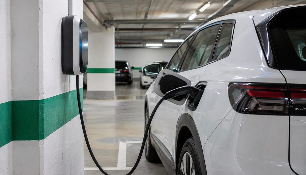 Una preinstalación para todo el garaje puede evitar nuevas obras cada vez que un vecino instala un cargador eléctrico.