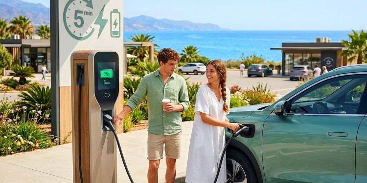 Geely prepara cargadores de 1.800 kW capaces de reducir a unos cinco minutos la recarga de un coche eléctrico compatible.