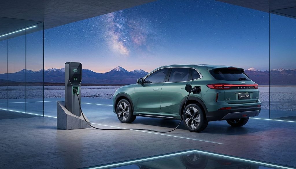 Geely prepara estaciones de 1.800 kW que multiplican la potencia de los cargadores actuales y reducen el tiempo de espera.