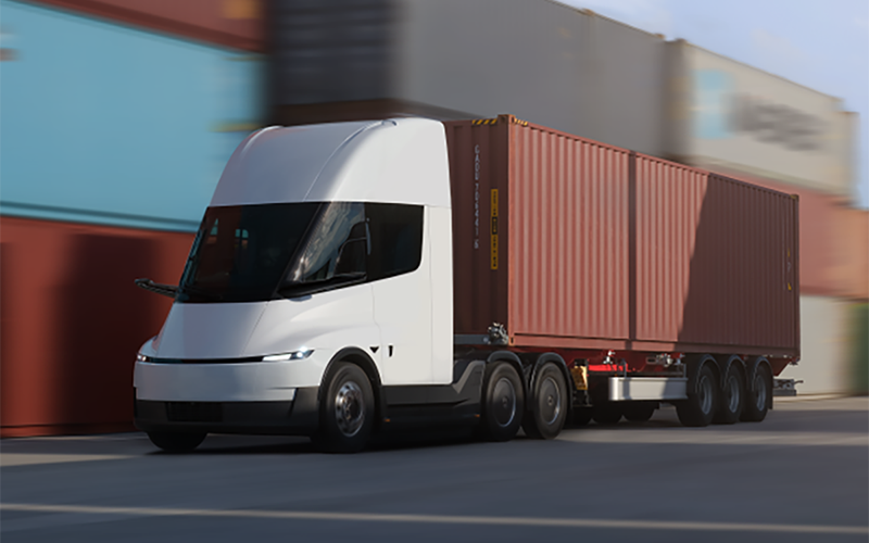 tesla red carga semi